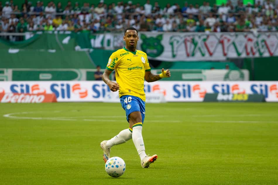 Allan em ação pelo Palmeiras