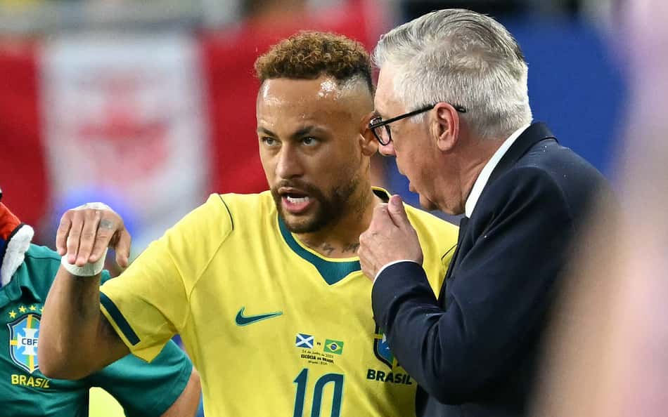 Ancelotti confirma Neymar pronto para jogar 90 minutos
