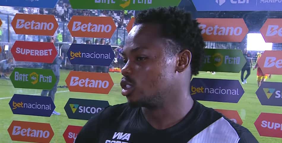 Andrés Gómez em entrevista após Vasco 1 x 1 Mirassol (Foto: Reprodução)