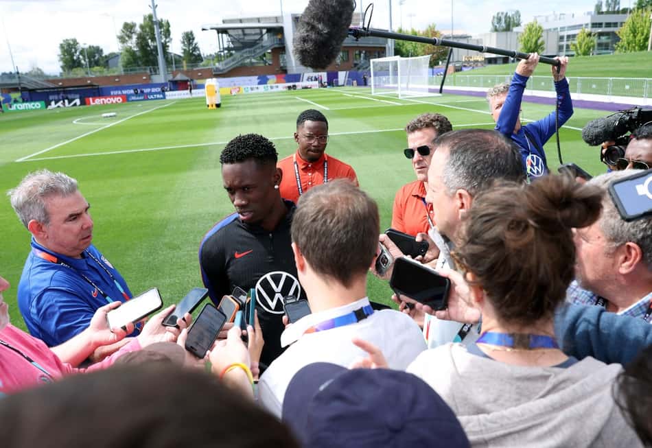 Balogun em entrevista após treino dos Estados Unidos na Copa do Mundo 2026