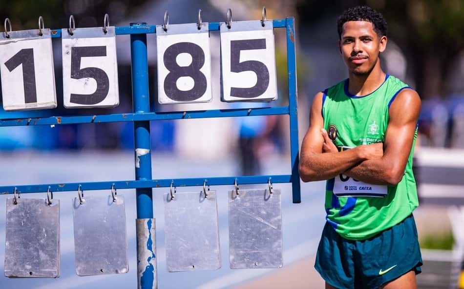 Benjamin Oliveira da Silva, jovem triplista campeão brasileiro sub-20 e sub-23 (Foto: Gustavo Alves/CBAt)