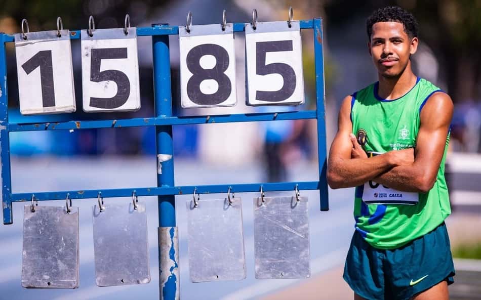 Benjamin Oliveira da Silva, jovem triplista campeão brasileiro sub-20 e sub-23 (Foto: Gustavo Alves/CBAt)