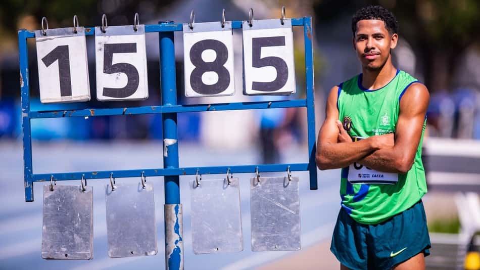 Benjamin Oliveira da Silva, jovem triplista campeão brasileiro sub-20 e sub-23 (Foto: Gustavo Alves/CBAt)