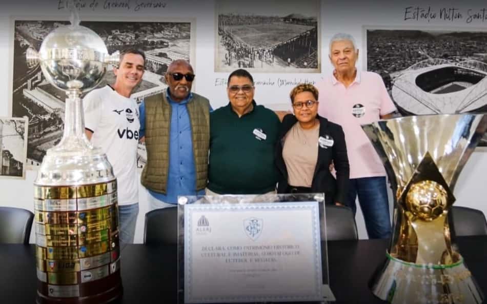 Diploma do Botafogo de patrimônio histórico, cultural e imaterial do Estado do Rio de Janeiro