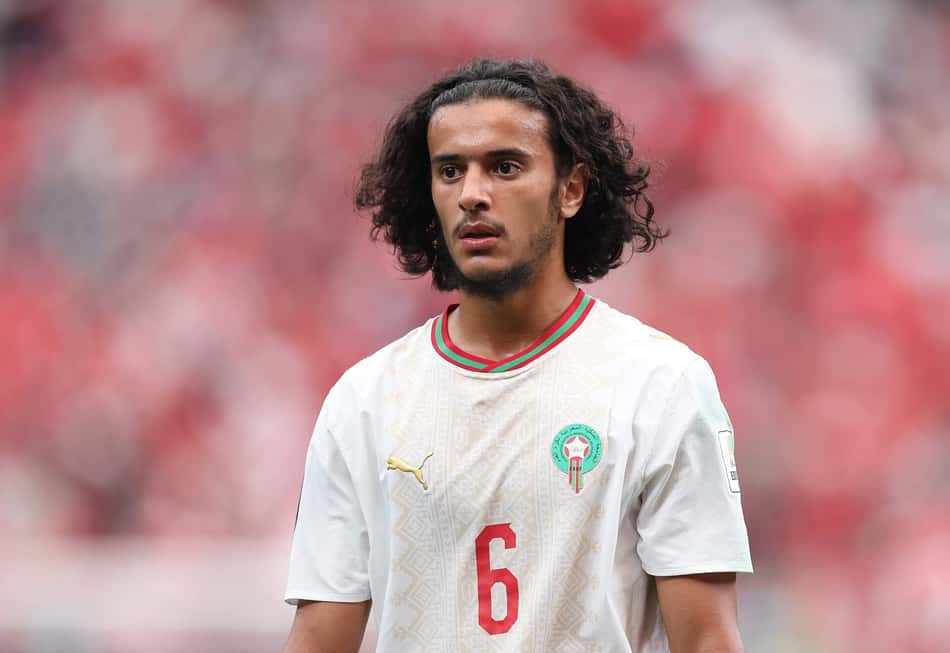 Bouaddi em campo pela seleção de Marrocos
