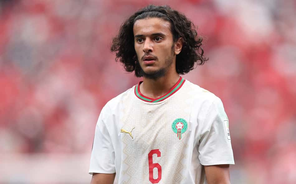 Bouaddi em campo pela seleção de Marrocos