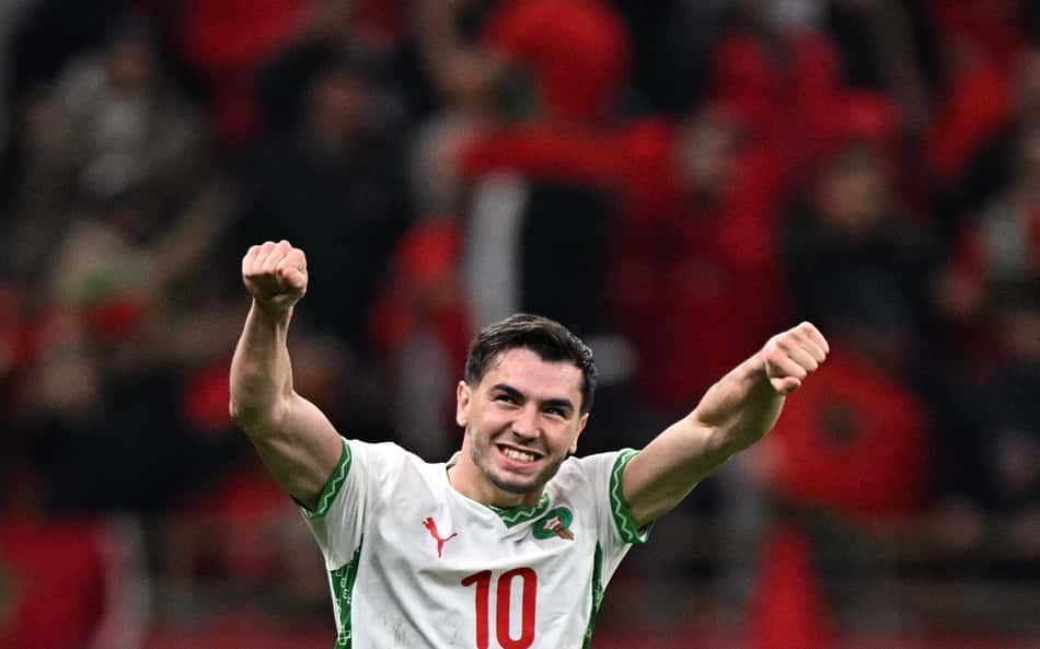 Brahim Díaz comemora classificação de Marrocos às semifinais da Copa Africana de Nações