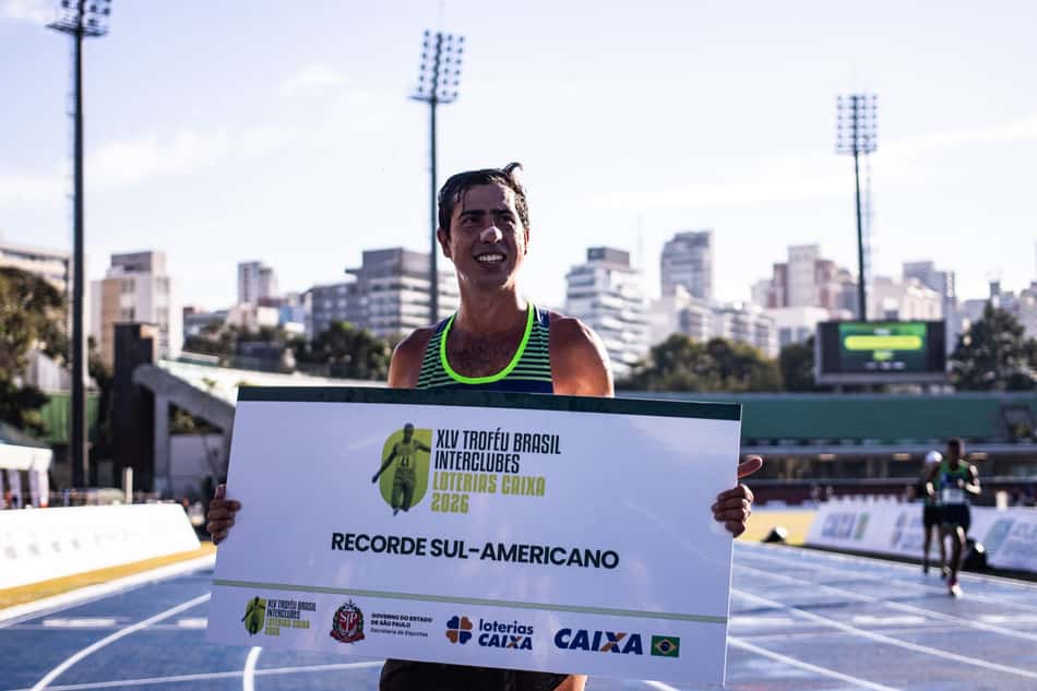 Caio Bonfim bate recorde sul-americano no Troféu Brasil (Foto: Divulgação / CBAt)