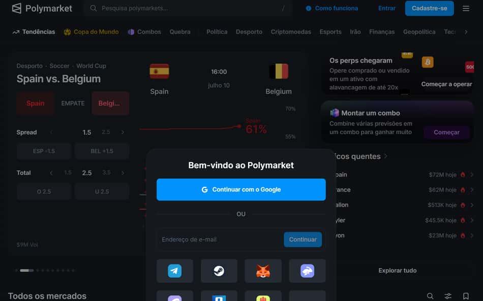 como usar o Polymarket