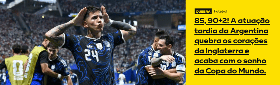 Repercussão da Sky Sports com a eliminação da Inglaterra na Copa do Mundo