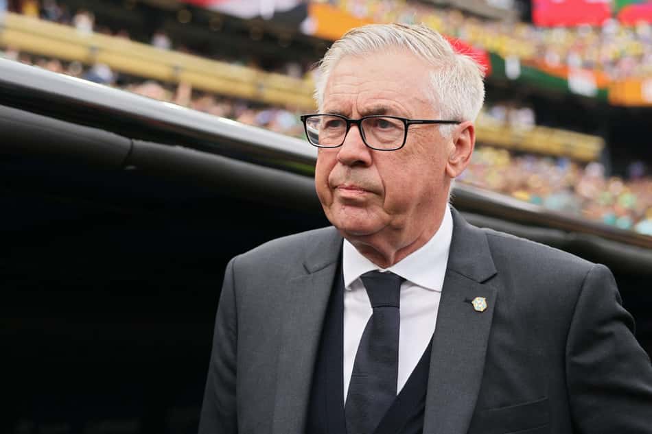 Carlo Ancelotti durante Brasil x Noruega pelas oitavas de final da Copa do Mundo 2026