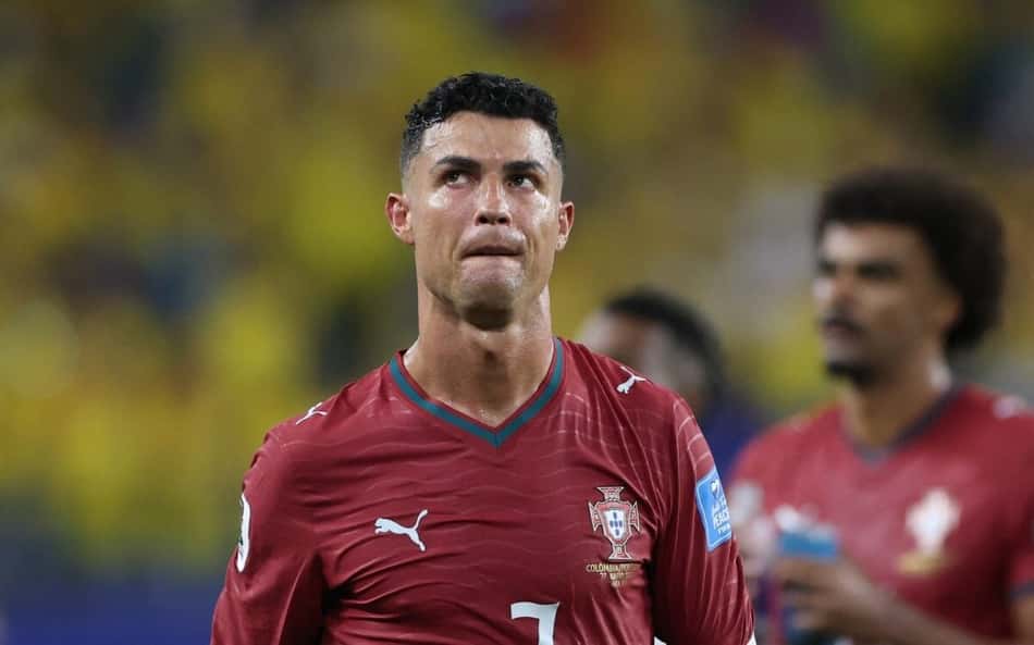 Cristiano Ronaldo durante empate do Portugal diante da Colômbia. (Foto: PATRICIA DE MELO MOREIRA / AFP)