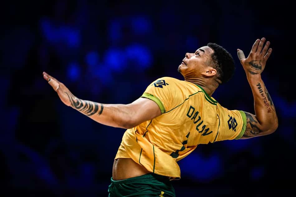 Darlan ataca durante Brasil x Ucrânia pela VNL masculina