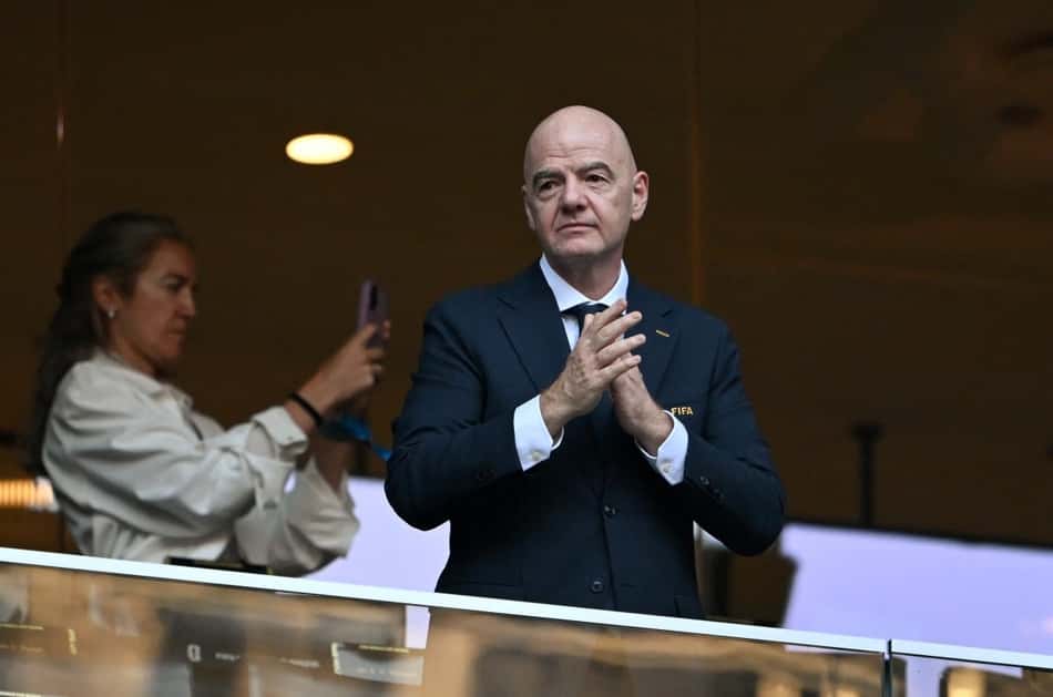 Gianni Infantino, presidente da FIFA durante a Copa do Mundo