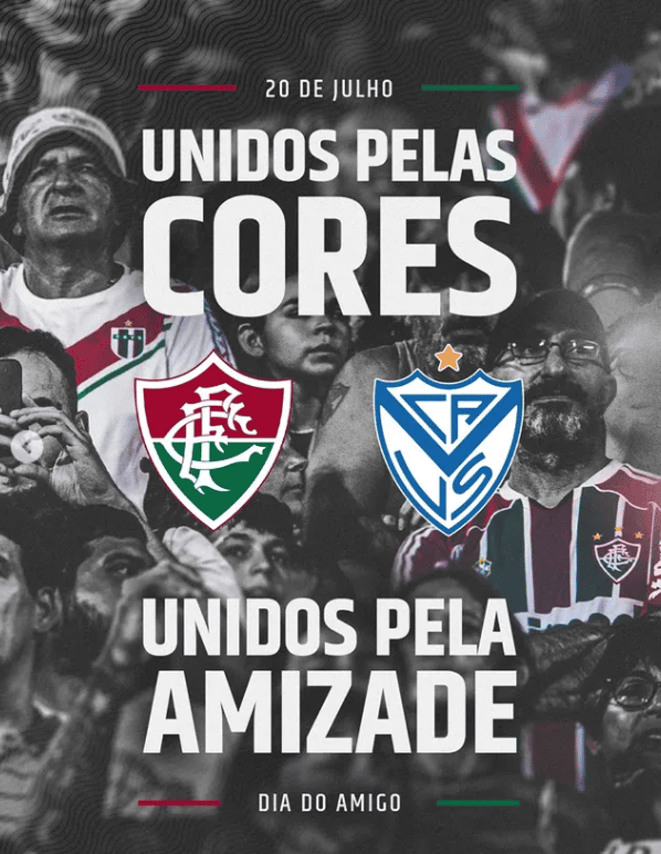 Fluminense e Vélez Sarsfield celebram Dia do Amigo em arte no Instagram