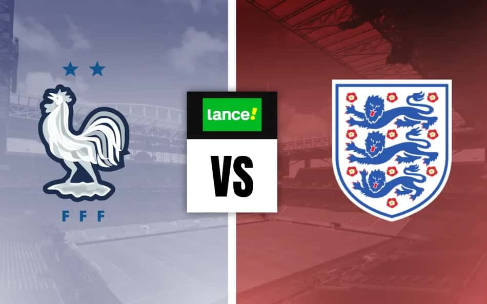 Escudos de França x Inglasterra para Palpites da Copa do Mundo