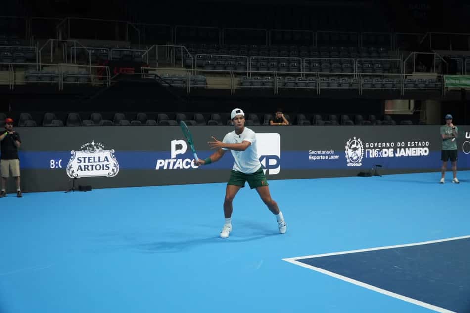 Goiano Guto Miguel em treino no UTS Rio