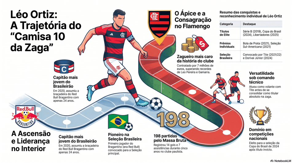 Gráfico mostra a trajejtória de Léo Ortiz
