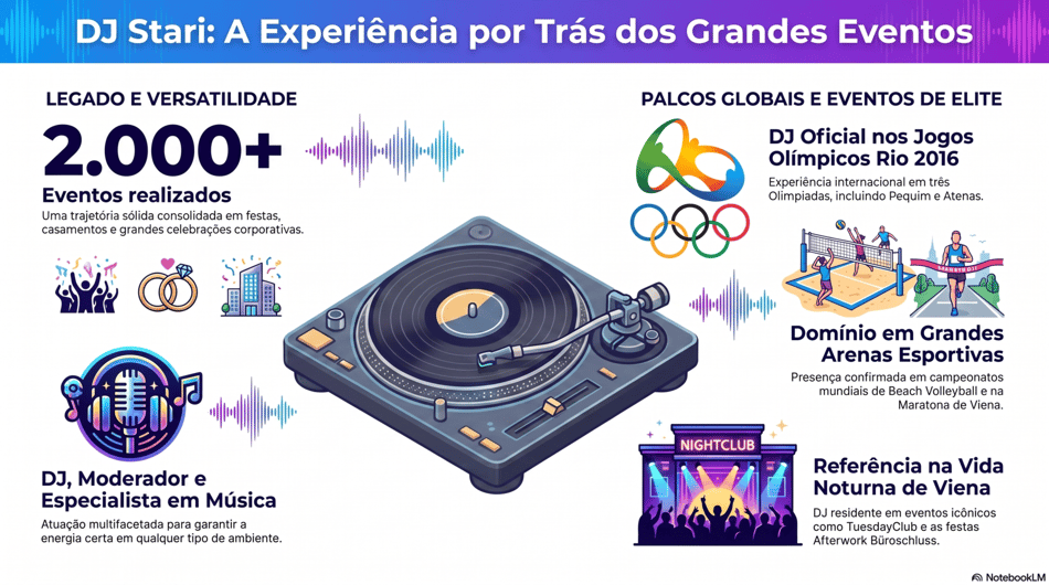 Gráfico mostra feitos da carreira do DJ Stari