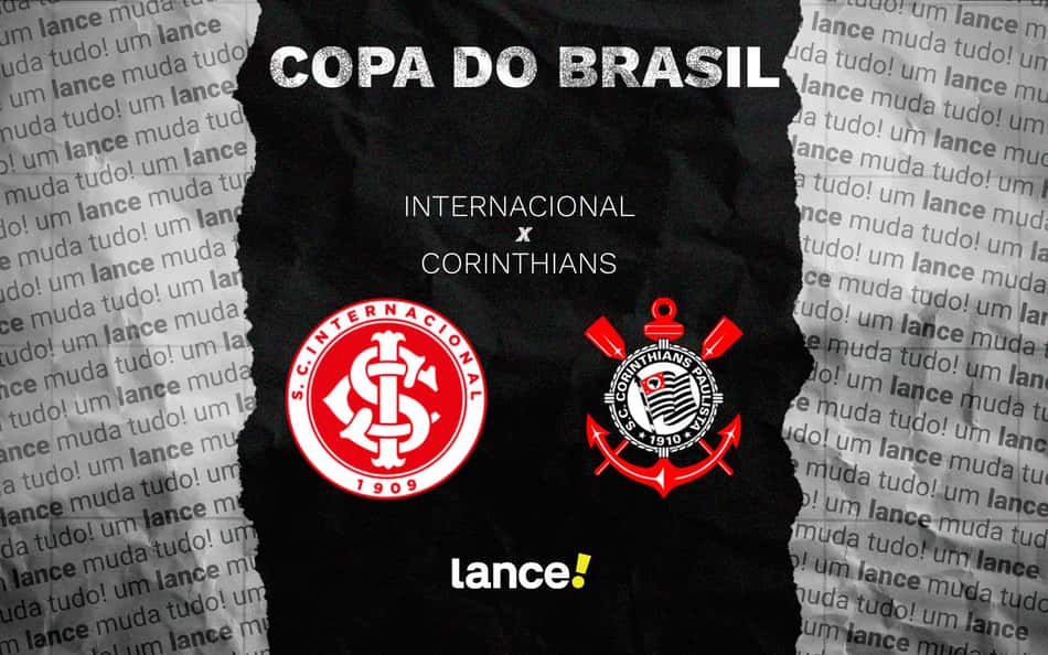 Arte da partida entre Internacional x Corinthians
