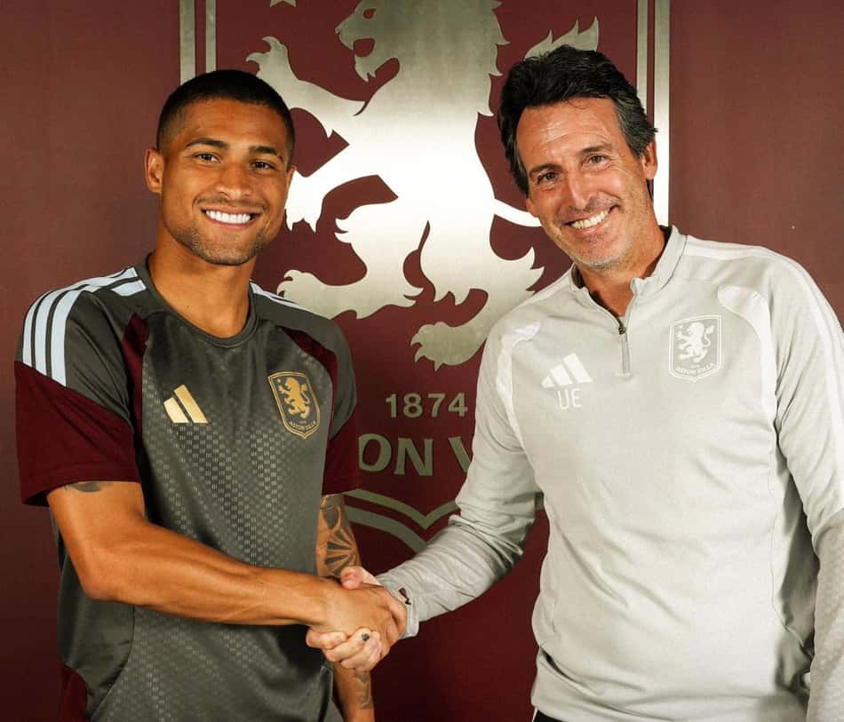 João Gomes anunciado pelo Aston Villa (Foto: Reprodução/X)