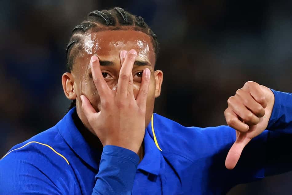 João Pedro comemorando gol no amistoso do Chelsea