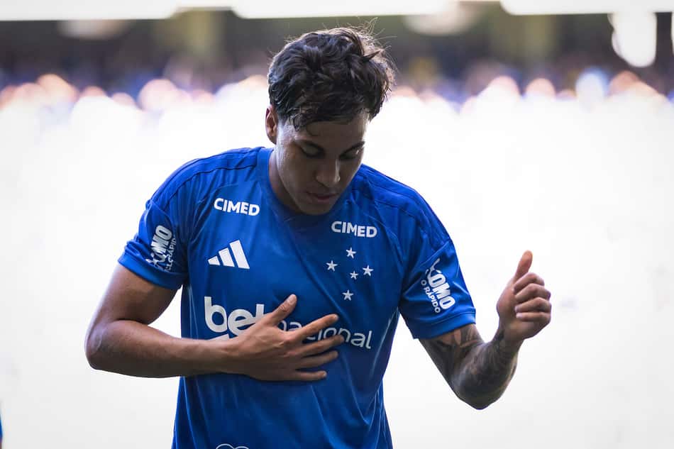 Kaio Jorge comemora gol dançando (Foto: Gustavo Aleixo/Cruzeiro)