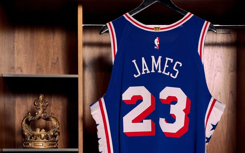 LeBron James usará a camisa número 23 no 76ers (Foto: Reprodução / Sixers)