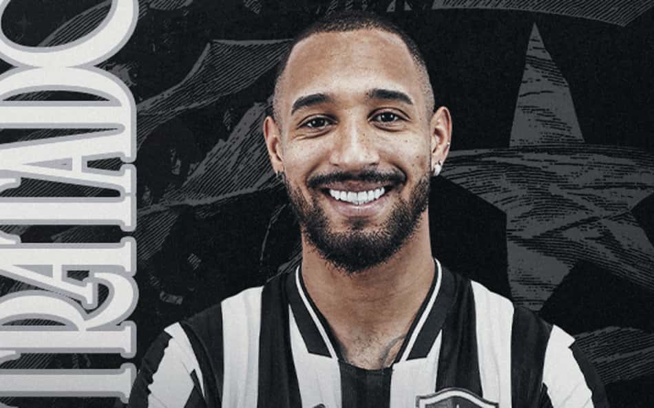 Arte do anúncio de Lucas Monzón no Botafogo