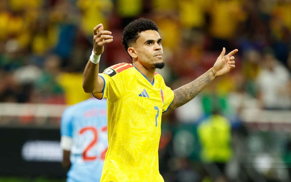 Luis Diaz em jogo da Colômbia