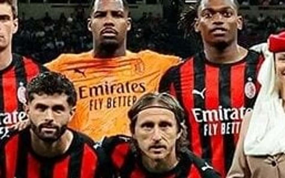 Time do Milan perfilado com Modric e Rafael Leão
