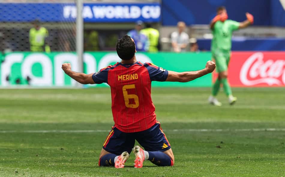 Merino fez o segundo gol da Espanha contra a Bélgica