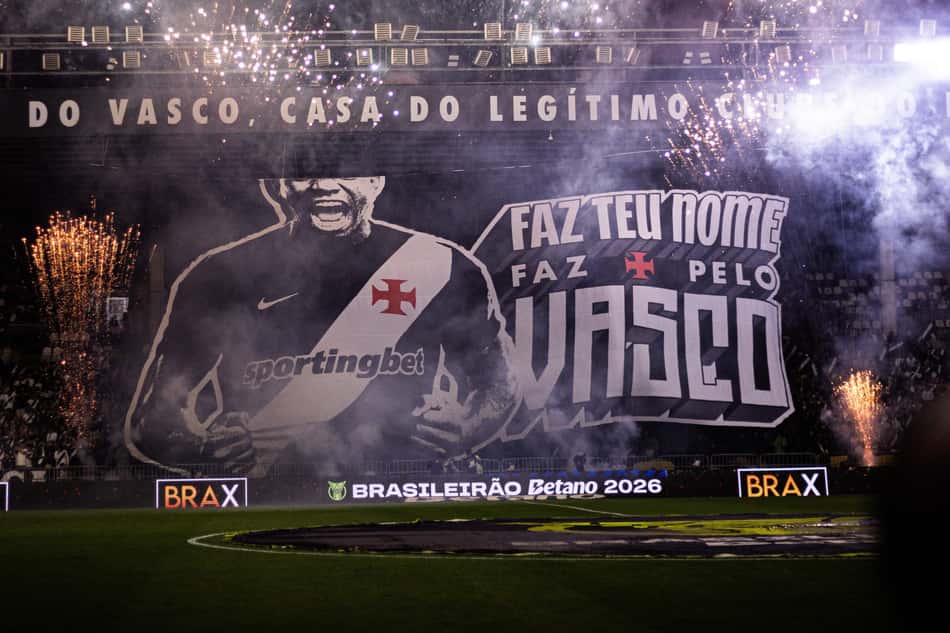 Mosaico do Vasco na partida contra o Mirassol 