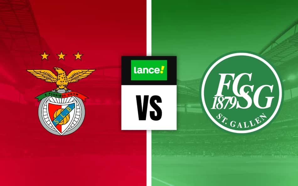 Escudos de Benfica e St. Gallen para Palpites na Europa League