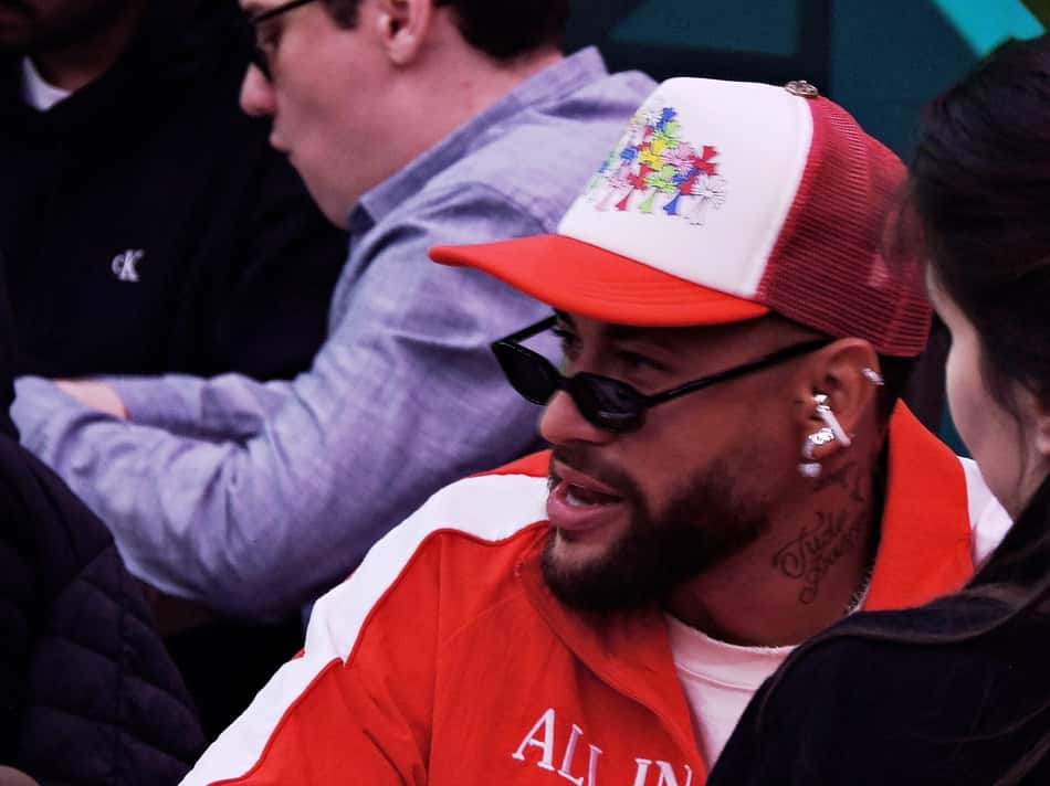 Neymar durante torneio de pôquer