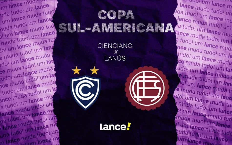Arte de onde assistir com escudo do CIenciano e Lanús
