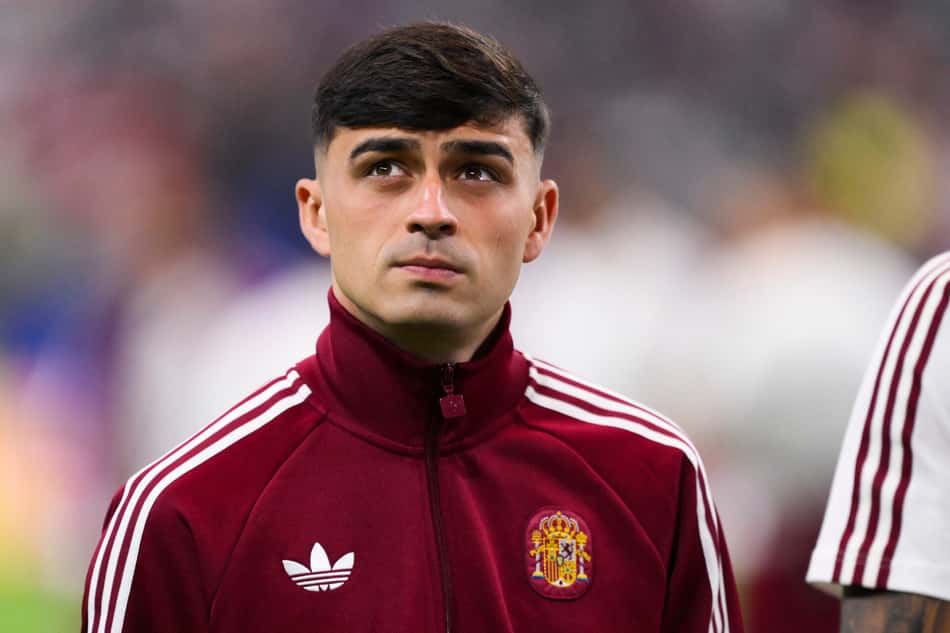 Pedri durante jogo da Espanha na Copa do Mundo