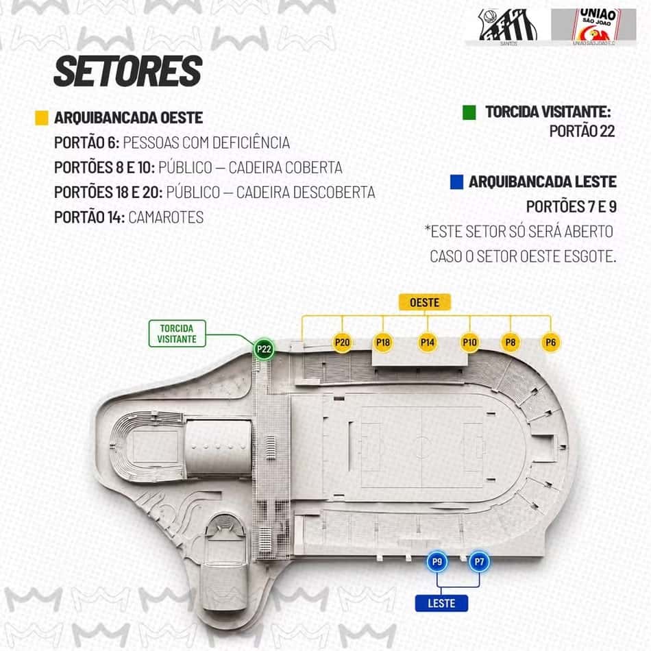 O amistoso deste sábado terá os setores Leste e Oeste disponíveis para os torcedores santistas no estádio Pacaembu.