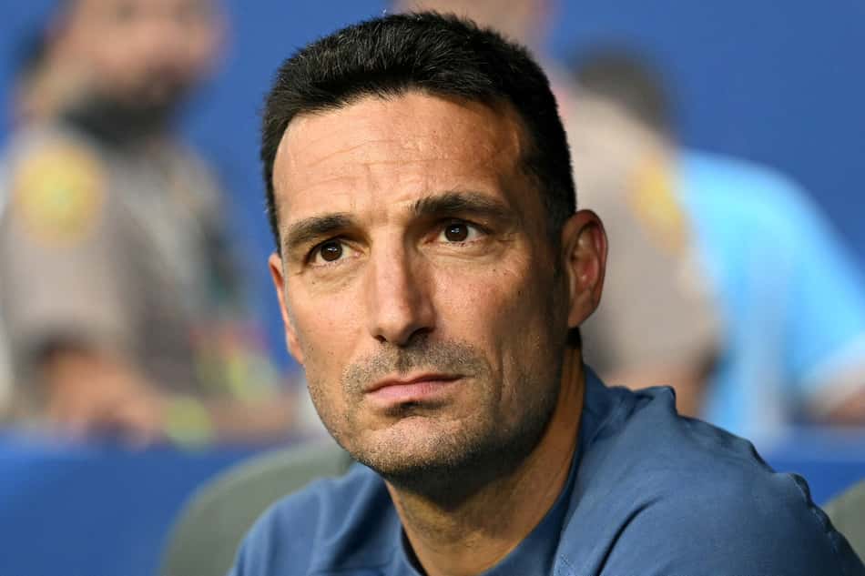 Técnico da Argentina, Lionel Scaloni durante o jogo contra Cabo Verde, pela Copa do Mundo