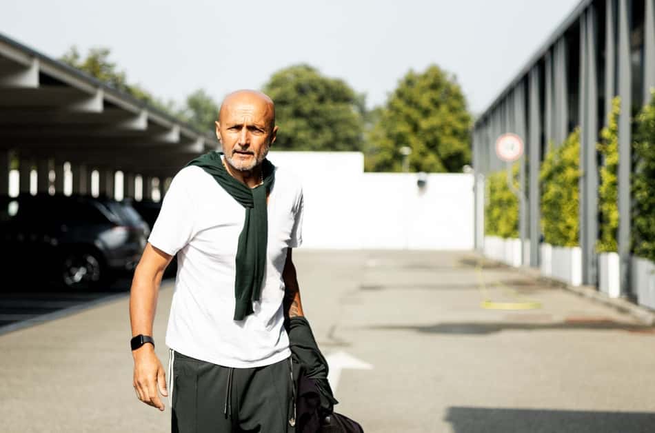 Técnico da Juventus, Luciano Spalletti em chegada no CT do clube
