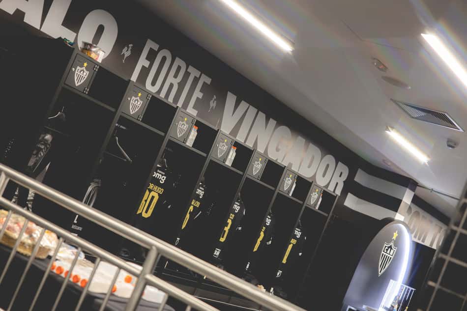 Vestiário Atlético x Bahia (Foto: Pedro Souza / Atlético)