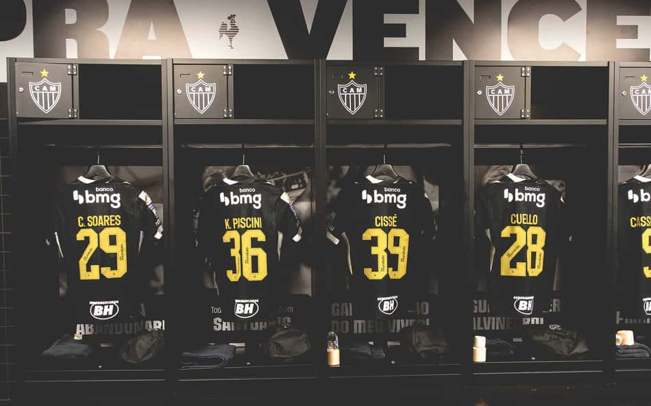 Vestiário Atlético x Bahia (Foto: Pedro Souza / Atlético)