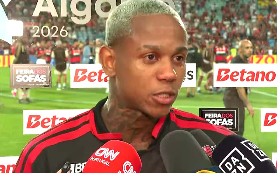 Wallace Yan vai às lágrimas após Benfica x Flamengo: 'Só eu e Deus sabemos como foi'