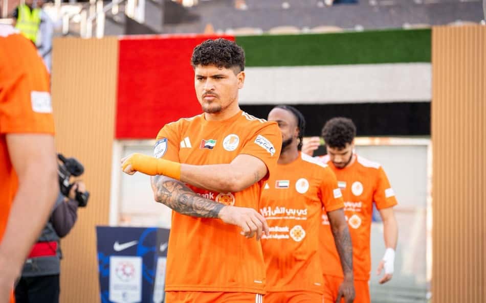 Yuri Matias em ação pelo Ajman do Emirados Árabes Unidos