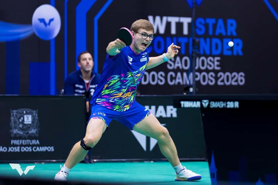 O francês Alexis Lebrun, rival de Hugo Calderano na final do WTT Star Contender de São José dos Campos