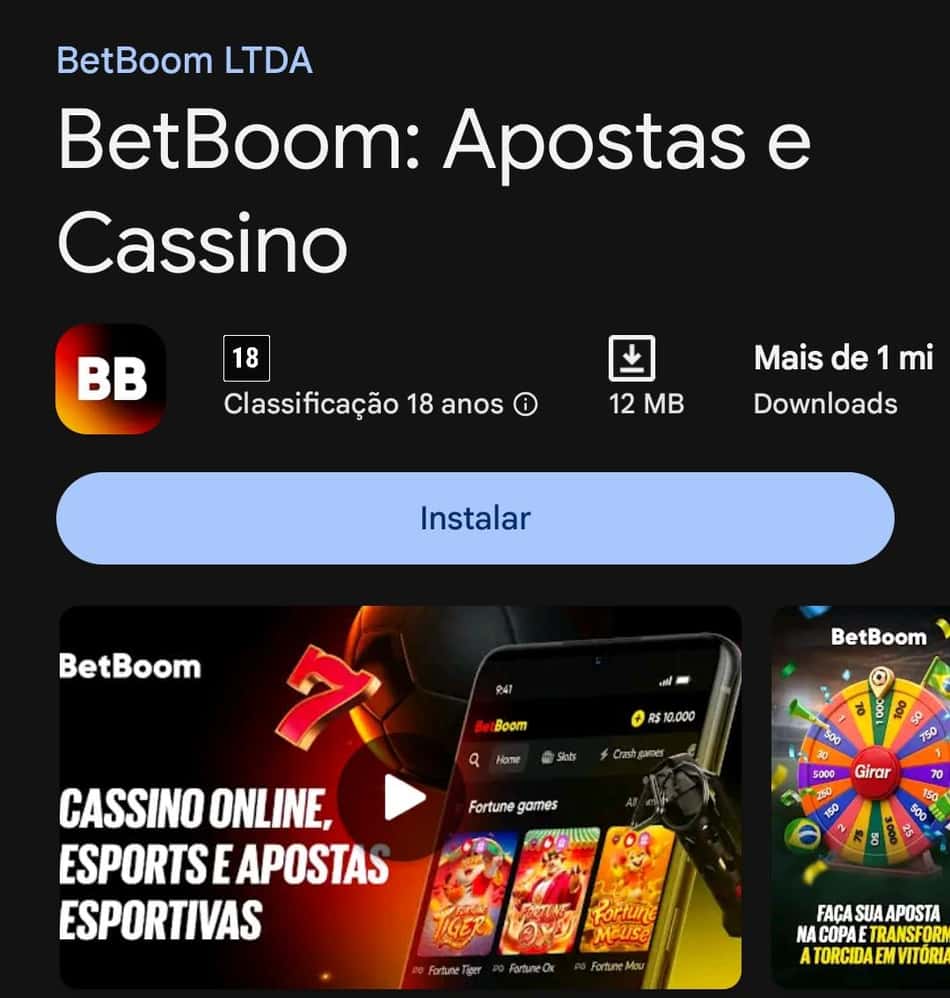 Captura de tela do aplicativo BetBoom no Android.