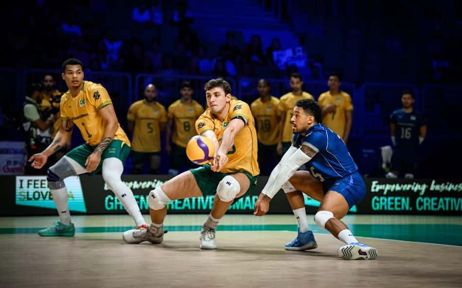 Veja os lances da vitória do Brasil sobre a França na VNL Masculina