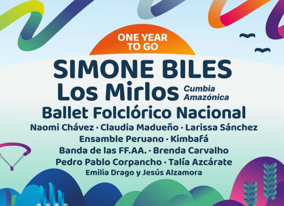 Pôester do evento comemorativo a um ano dos Jogos Pan-Americanos de Lima destaca presença de Simone Biles