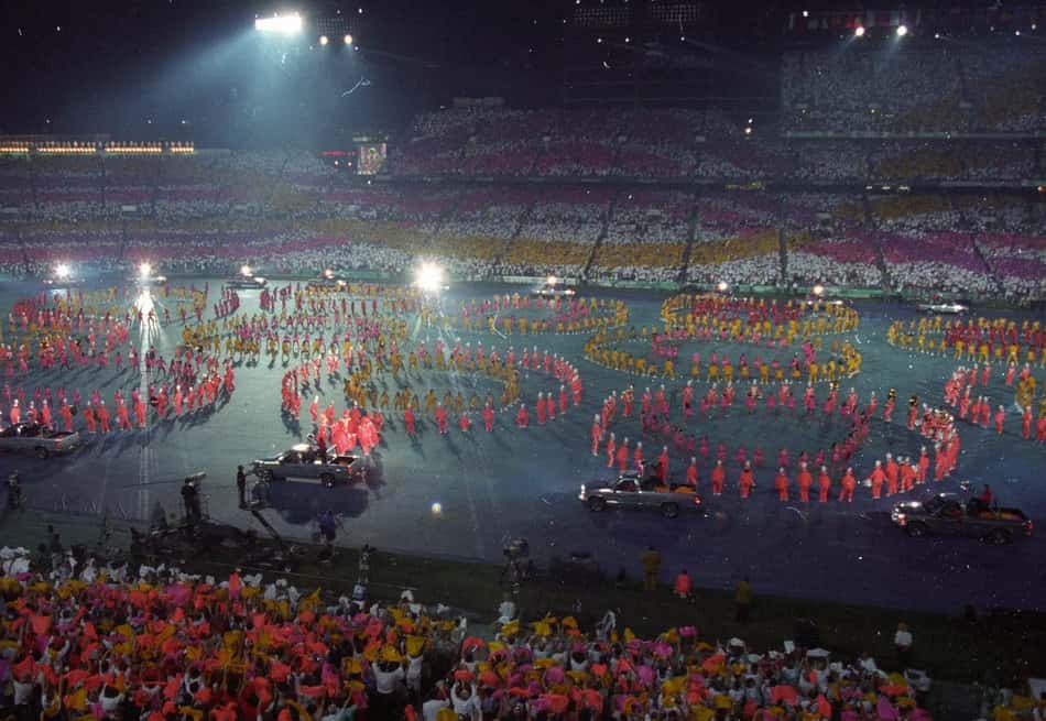 Cerimônia de abertura dos Jogos Olímpicos de Atlanta 1996 (Foto: Reprodução)