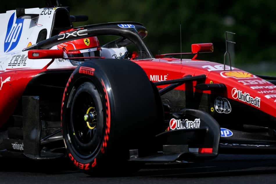 Charles Leclerc em ação no GP da Bélgica de F1 2026